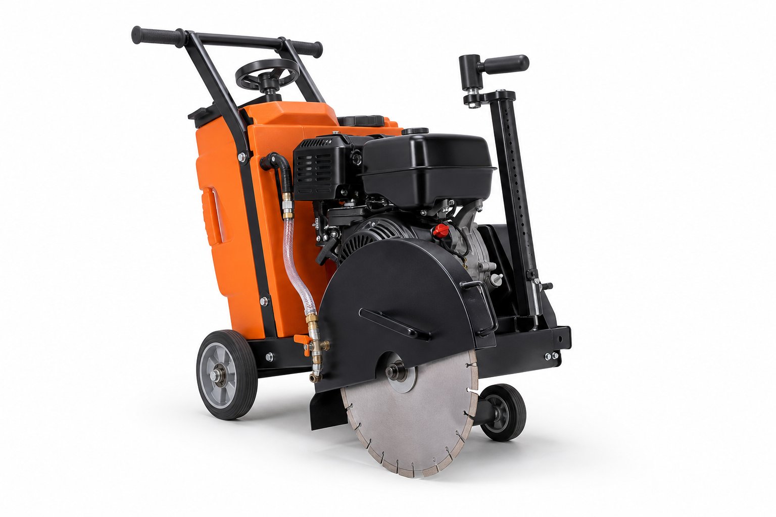 NLS Concrete Floor Saw 350 mm — Petrol walk-behind floor saw with a 350 mm diamond blade and water feed.